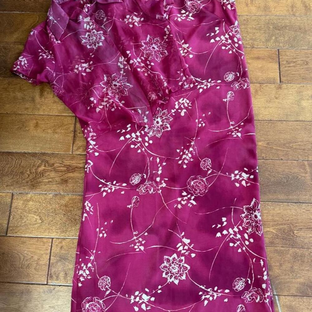 Vintage NY Garment Factory Dress Chiffon Overlay size 7/8 Small Medium